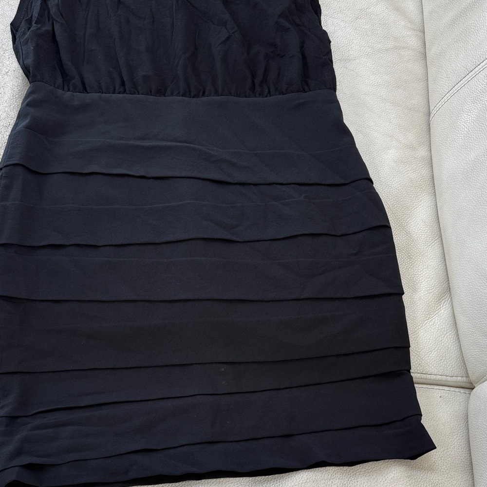 Alice + Olivia Black Layered Mini Dress